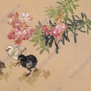 蘇葆楨作品 夾竹桃小鳥(niǎo) 高清大圖下載