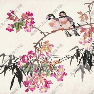 蘇葆楨作品 櫻花小鳥(niǎo) 高清大圖下載