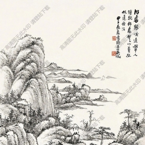 吳徵國(guó)畫(huà) 楚山帆影 高清大圖下載