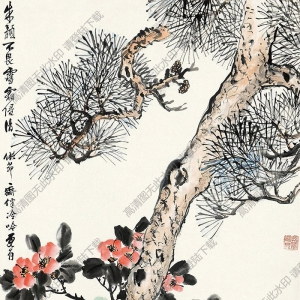 吳徵國(guó)畫(huà) 富貴長(zhǎng)壽 高清大圖下載