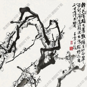 于希寧國畫 白梅傲雪 高清大圖下載