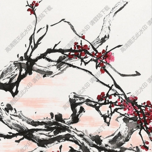 于希寧國畫 紅梅 (1) 高清大圖下載