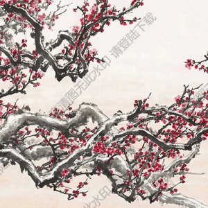于希寧國畫 紅梅傲雪 高清大圖下載
