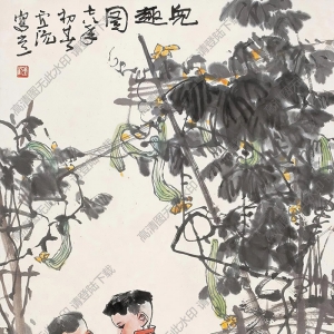 盧沉國(guó)畫 兒趣圖 高清大圖下載