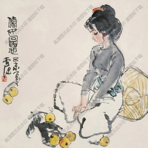 盧沉國畫 仕女 高清大圖下載