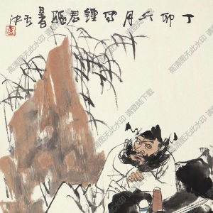 盧沉國(guó)畫(huà) 鐘君驅(qū)暑圖 高清大圖下載