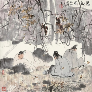 盧沉國(guó)畫(huà) 醉酒圖 高清大圖下載