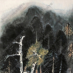 何海霞國(guó)畫(huà) 玉壘山一角 高清大圖下載