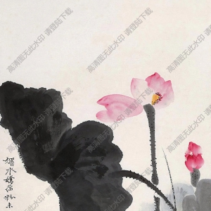 何海霞作品 媚水?huà)珊?高清大圖下載