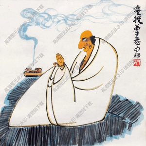 李瓊久國(guó)畫 羅漢 (4) 高清大圖下載