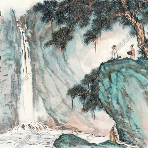 周懷民國畫 高山流水 高清大圖下載