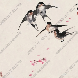 張書旗國(guó)畫 春燕 高清大圖下載