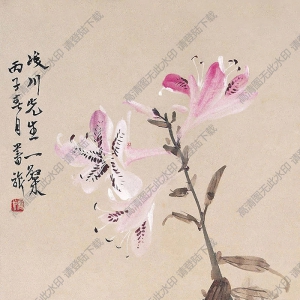 張書旗作品 小鳥游春 高清大圖下載