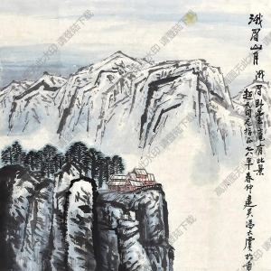 馮建吳國(guó)畫 峨嵋山月 高清大圖下載