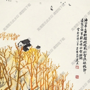 馮建吳國畫 海心亭 高清大圖下載