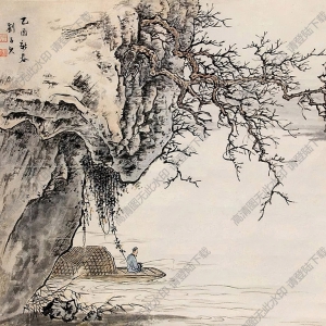 劉子久國(guó)畫 垂釣圖 高清大圖下載