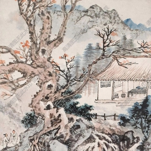 劉子久國(guó)畫 訪友圖 高清大圖下載