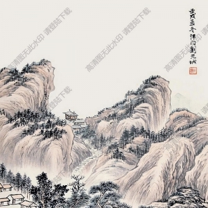 劉子久國(guó)畫 山水 (5) 高清大圖下載