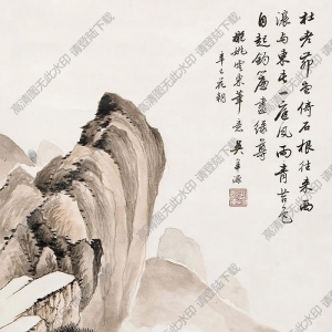 吳子深國(guó)畫 茅堂松風(fēng) 高清大圖下載