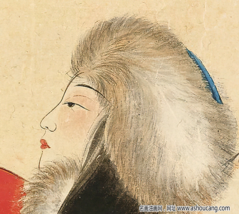 張大千國畫作品_蕃女起舞_乙酉重陽昭覺寺作_高清大圖下載