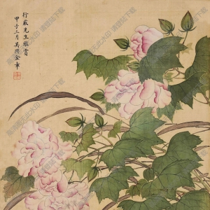 金章_金陶陶_國(guó)畫_芙蓉花_高清大圖下載