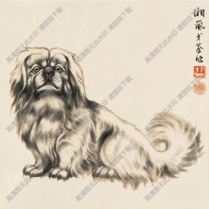 戈湘嵐國畫_狗_高清大圖下載